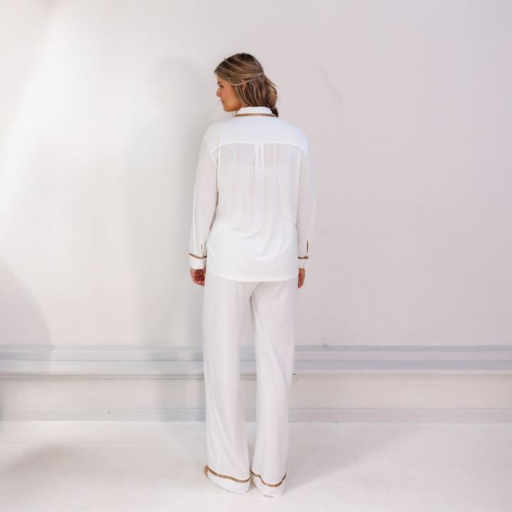 Produktbild Coco & Cici tencel-pyjama-set-dames-off-white M - (M)