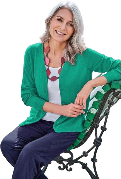 Produktbild Woolovers Strickjacke Rundhalsausschnitt Kaschmir Klassisch (S)