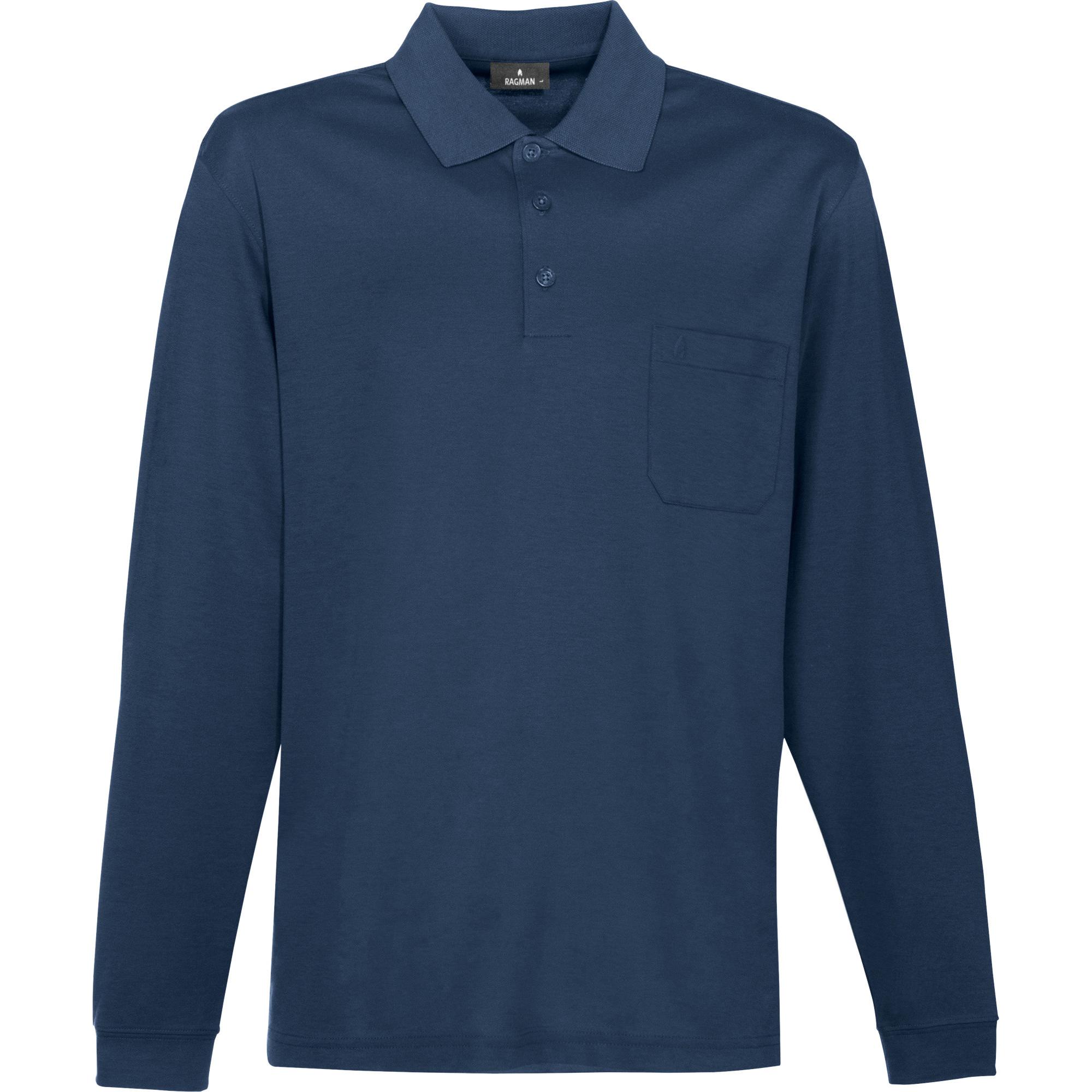 Ragman, Herren, Shirt, Herren-Poloshirt, Blau, (XL)