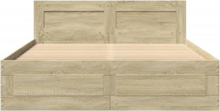 Actual product image vidaXL Bed frame with headboard (140 x 190 cm)