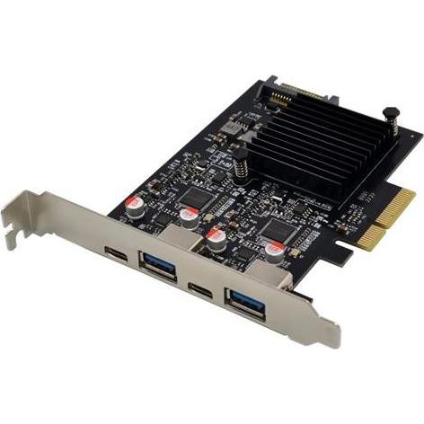 MicroConnect PCIe X4 ASM3142 10Gbps USB3.1, Kontrollerkarte