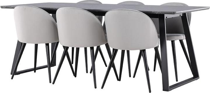 Actual product image Ebuy24 Dining set Malaga dark (MDF, Steel)