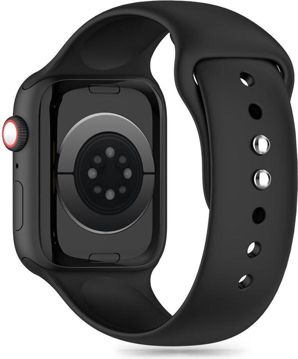 Produktbild Tech-Protect Silicone Strap for Apple Watch 4 / 5 / 6 / 7 / 8 / 9 / SE (38 / 40 / 41 mm) - Black (Silikon, TPU)