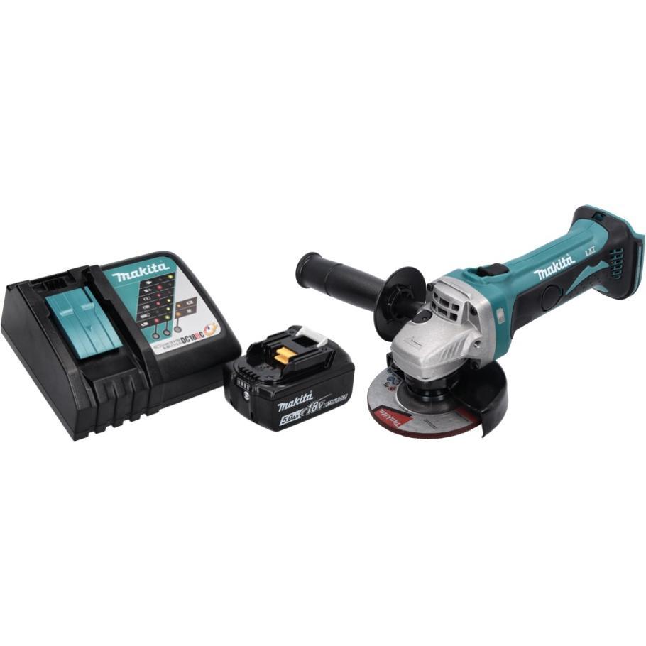 Thumbnail - Makita, Winkelschleifer, DGA 452 RT1 Akku Winkelschleifer 18 V 115 mm + 1x Akku 5,0 Ah + Ladegerät (115 mm)
