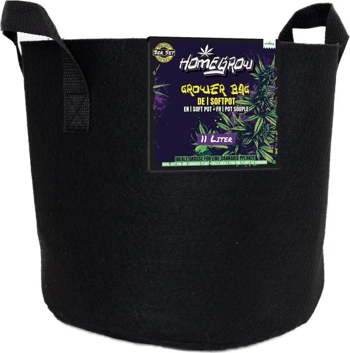Romberg GROWER BAG Softpot 3er Set 11L für gesundes Wurzelwachstum - Pflanzkübel, Pflanztöpfe, Pflan