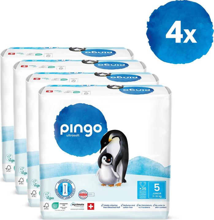 Immagine prodotto Pingo Ökowindeln (Dimensione 5, Box mezzo mese, 144 pz.)