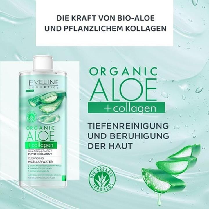 Produktbild Eveline Organic Aloe + Collagen Liquid Eye Pads Reducing Dark Circles And Puffiness 20Ml (Augenpflege Fluid, 20 ml, Tag)