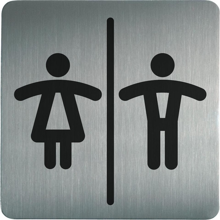 Produktbild Durable Piktogramm "WC Damen/Herren" quadratisch 15,0 x 15,0 cm