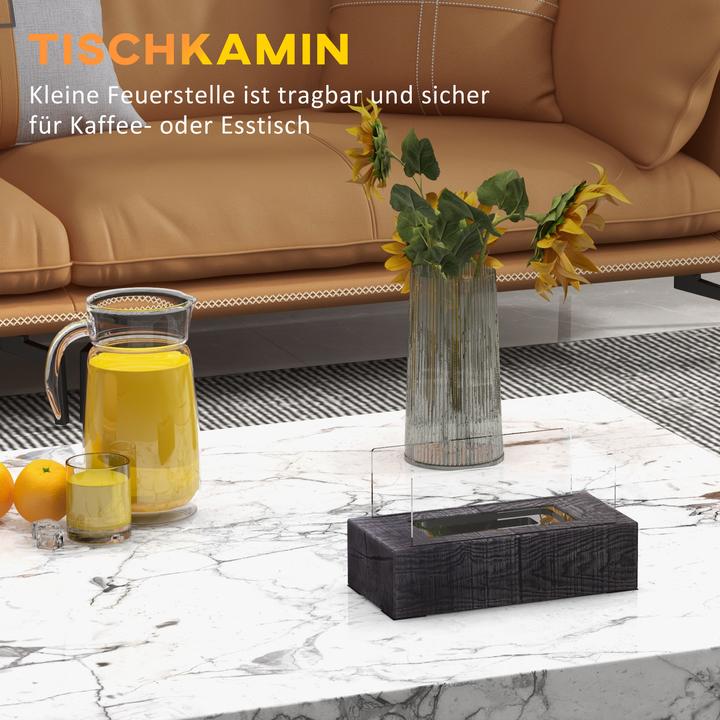 Actual product image Homcom Ethanol fireplace (33 x 16 x 18 cm)