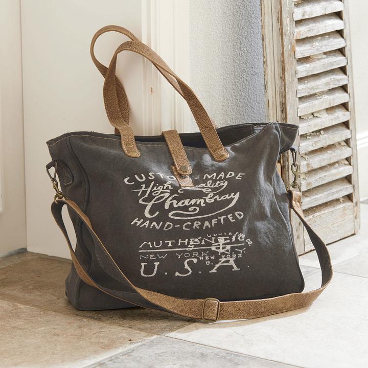 Produktbild Loberon Tasche Kamjenia dunkelgrau/braun