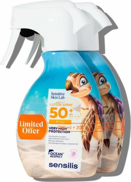 Produktbild Sensilis Pediatrics Lotion Spray Sunscreen Spf50+ 2x200ml Special Price (Sonnenlotion, SPF 50+, 400 ml)