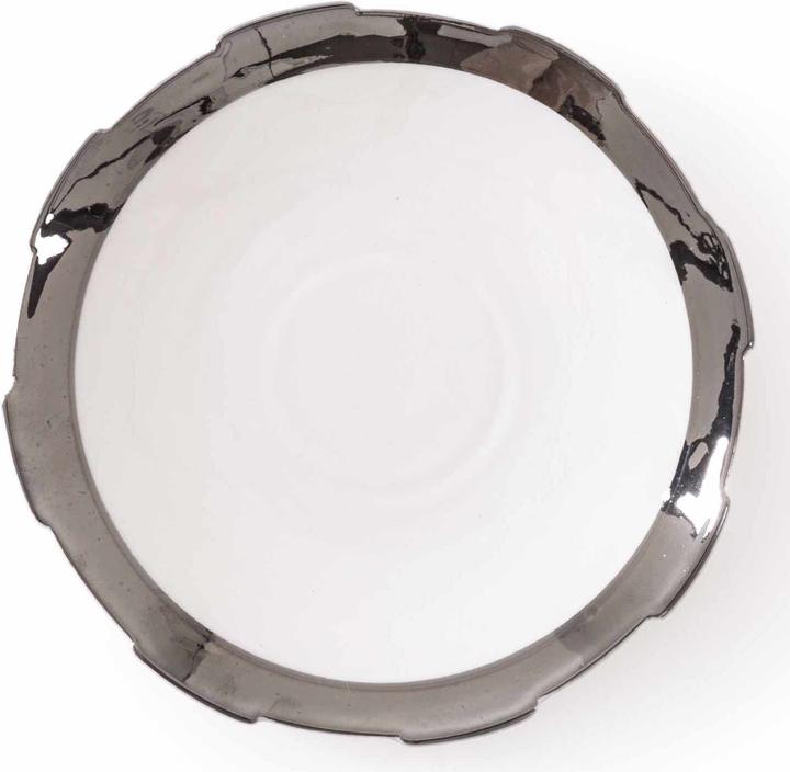 Immagine prodotto Diesel Living with Seletti Piatto da dessert - Piatto da dessert con bordo in argento (1 x, 20 cm)