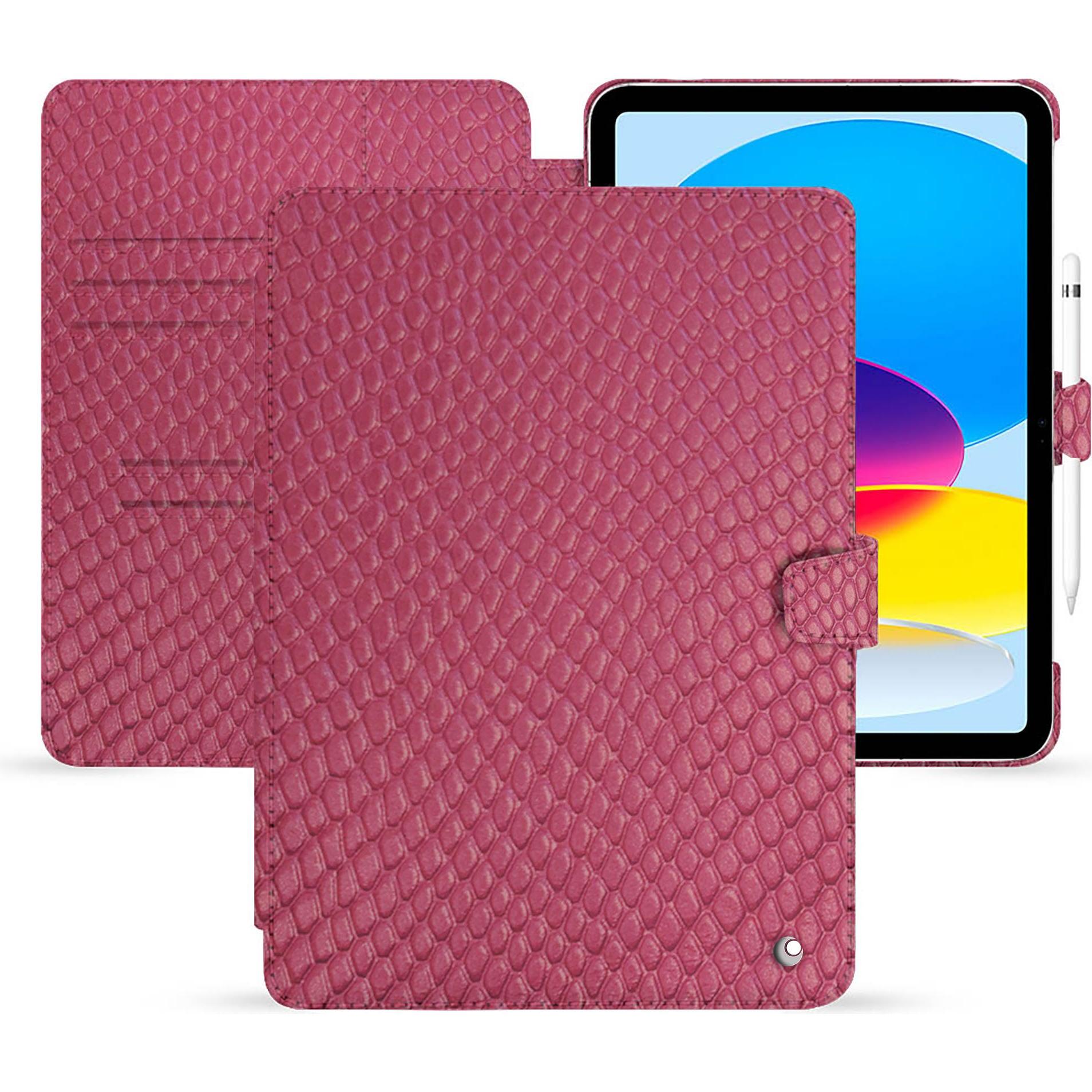 Noreve Lederschutzhülle Apple iPad (2022) (iPad 2022 (10. Gen)), Tablet Hülle, Rosa