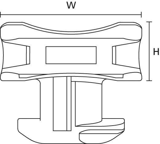 Actual product image HellermannTyton ACFM8W6.2PT3-PA66/6HIRHS-BK Cable tie base Profile rail 151-03248heat-stabilisi (17.50 mm, 100 pcs.)