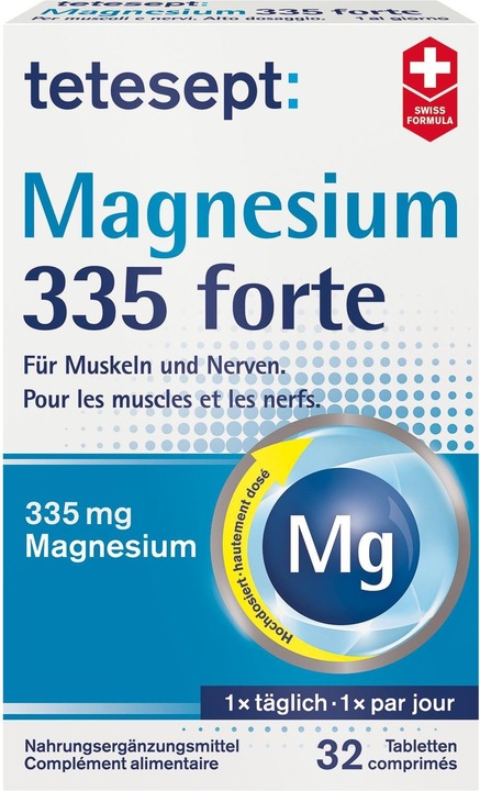 Produktbild Tetesept Magnesium 335 forte (32 Stück, Tabletten, 56 g)