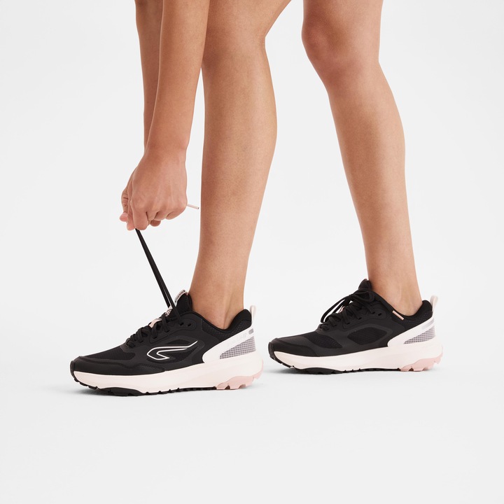 Actual product image Kalenji Kiprun JF190 Women's Running and Trail Shoes - Black/Pink (39)