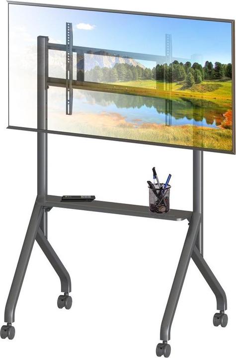 Produktbild Techly EFB TV Wagen fur LCD/LED/Plasma TV 139,7cm 55Zoll - 218,44cm 86Zoll schwarz (80", 80 kg)