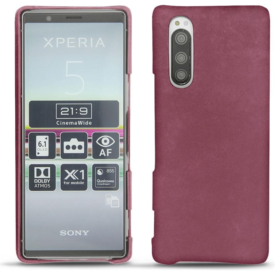 Noreve Lederschutzhülle (Sony Xperia 5), Smartphone Hülle, Violett