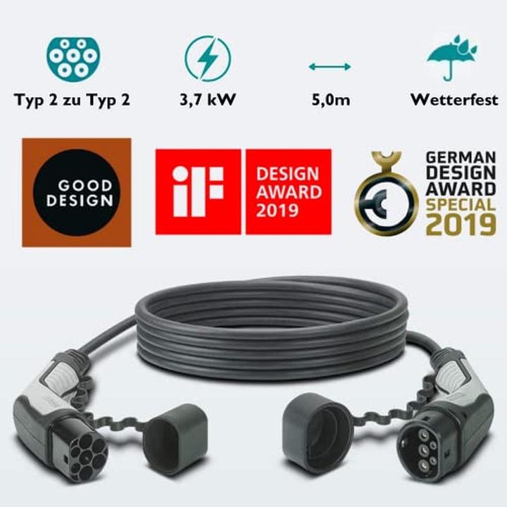 Image du produit Phoenix Contact Câble de recharge type 2 20A (Type 2, 5 kW, 20 A, 5 m)