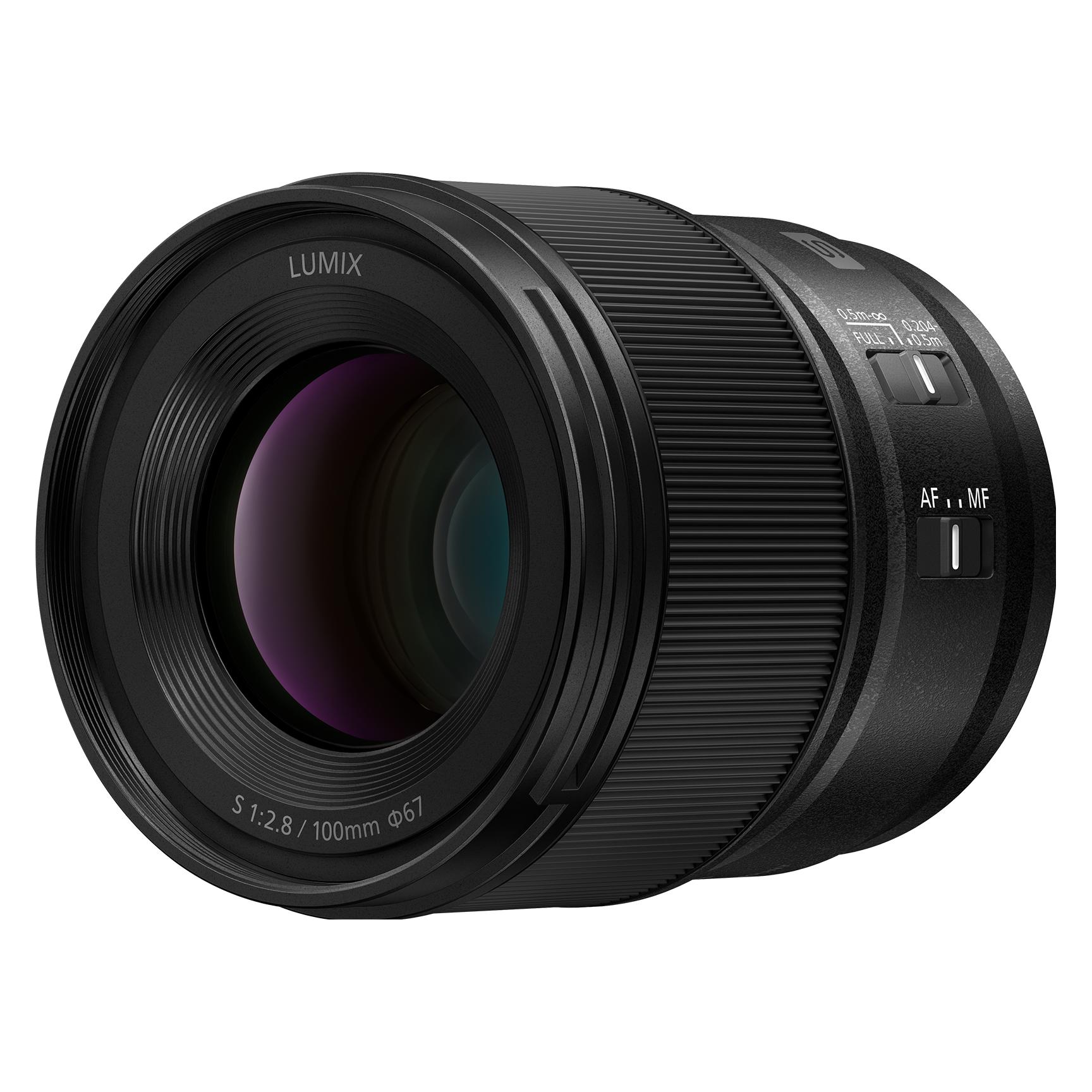 Panasonic Lumix S-E100E 100mm f/2.8-22 Makro (L-Mount, Vollformat), Objektiv, Schwarz