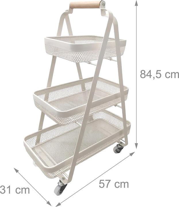 Produktbild Relaxdays Rollwagen 3 Ebenen