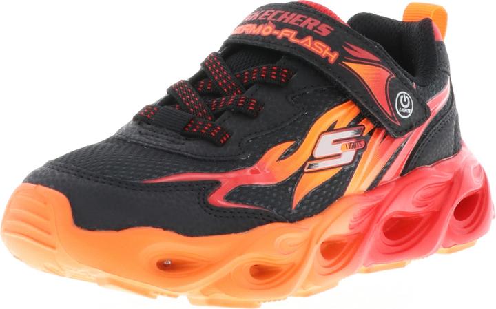 Skechers 400103L/BKRD S Lights-Thermo-Flash-Heat-Flux Kinder Jungen Sneaker Turnschuhe Halbschuhe sc