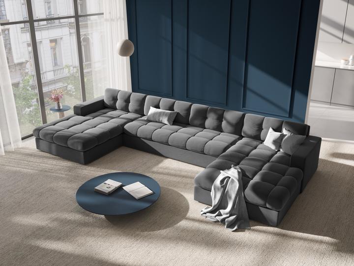 Immagine prodotto CXL by Christian Lacroix Divano panoramico in velluto, "Yohan", 5 posti, 294x160x72 Realizzato in Europa (Divani componibili)