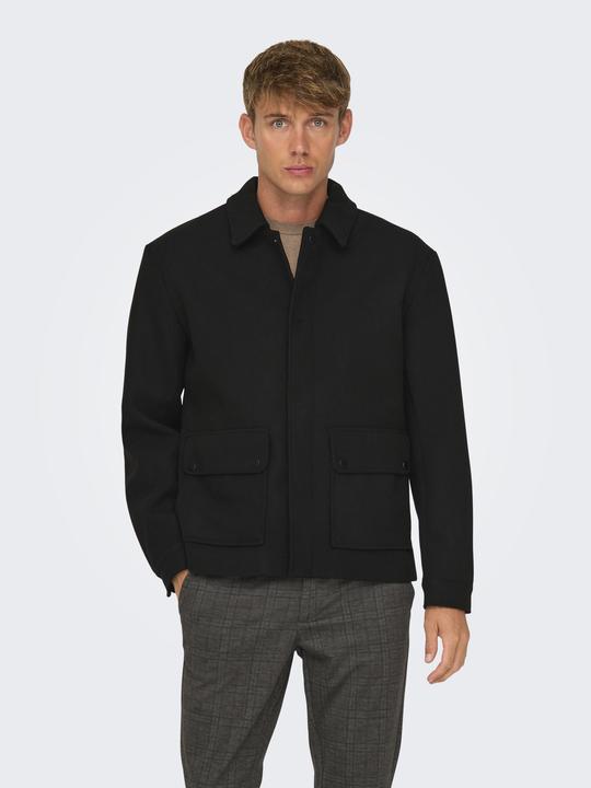 Actual product image Only & Sons Fly-away collar cuffs with button jacket jacket (L)