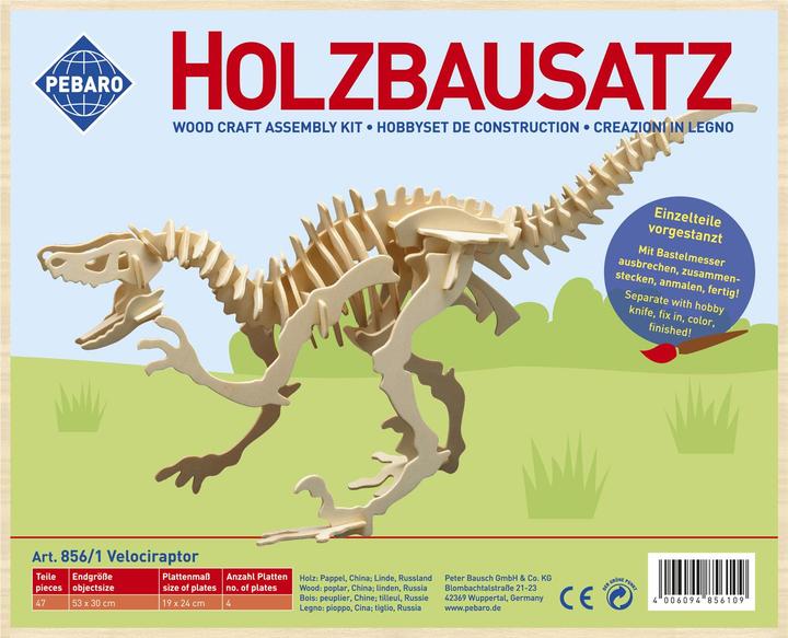Image du produit Pebaro Kit de construction en bois Velociraptor