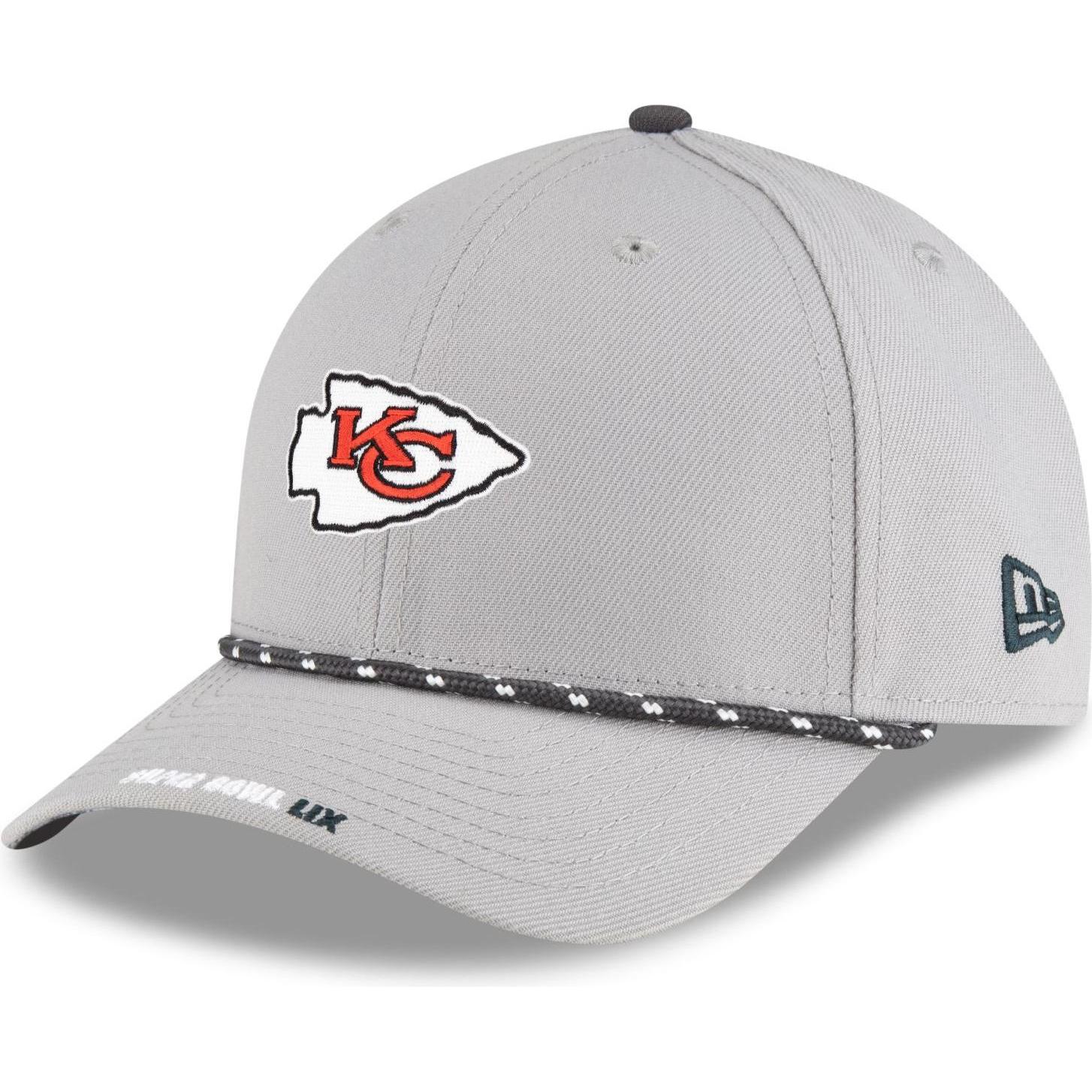 New Era, Herren, Cap, Kansas City Chiefs Super Bowl LIX Opening 9Forty Cap, Grau, (One Size)