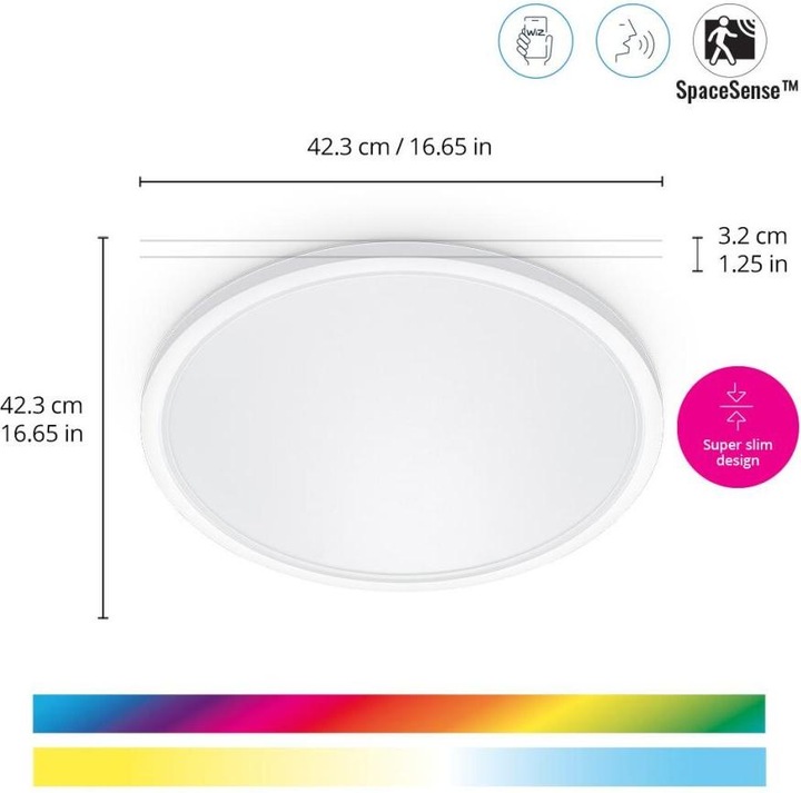 Produktbild WiZ Tunable White & Color SuperSlim (2600 lm)