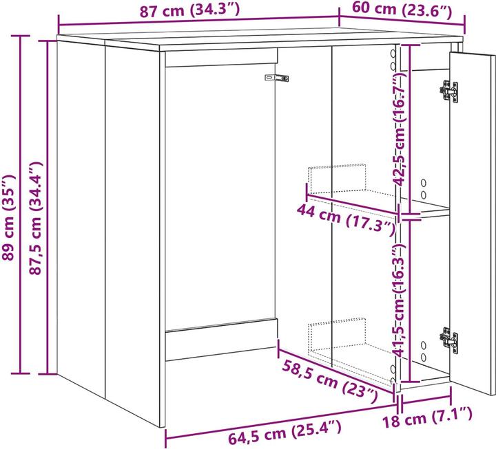 Produktbild vidaXL Moderne Badezimmeraufbewahrung