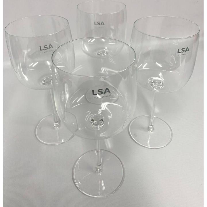 Actual product image LSA Set of 4 Borough wine glasses 450ml Clear (45 cl, 4 Glasses, Red wine glasses)