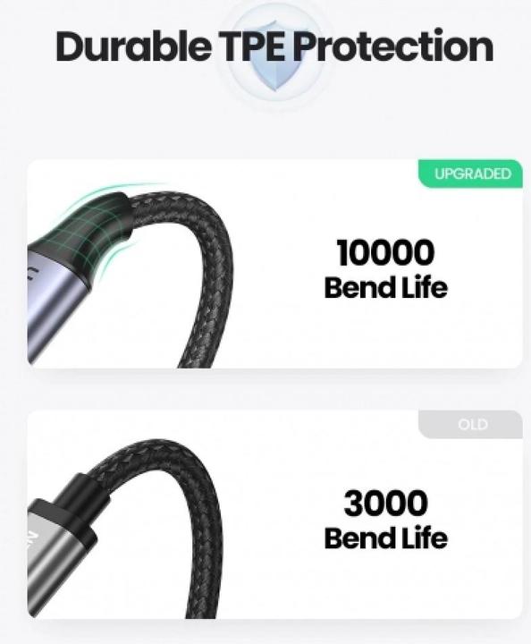 Produktbild Ugreen Lightning USB Nylon Alu MFi (2 m)