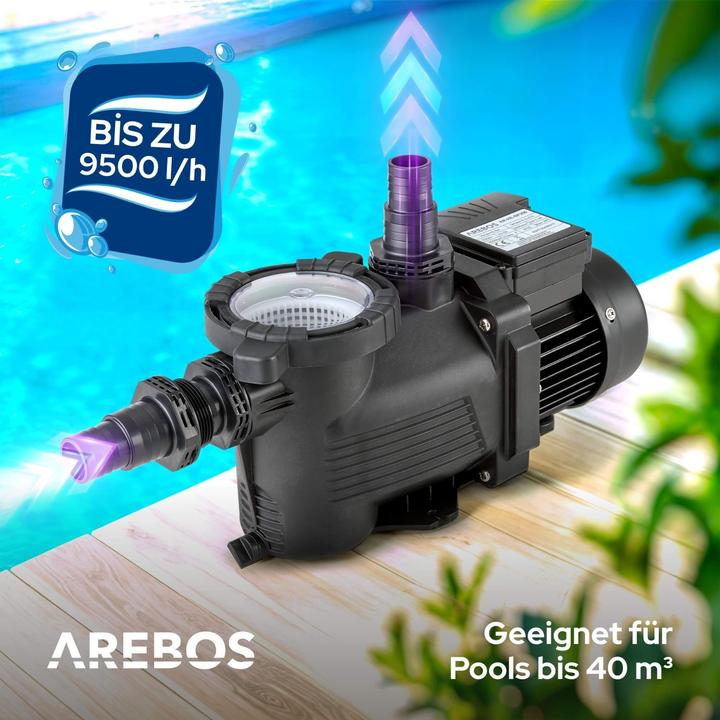 Produktbild Arebos Schwimmbadpumpe