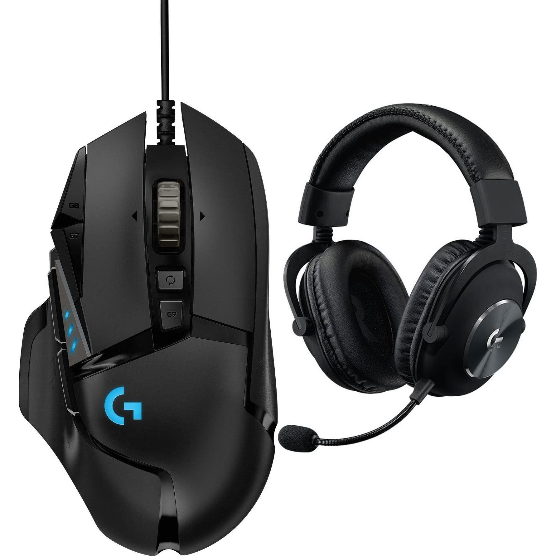 Morele Logitech G502 Hero (910-005470) + G Pro X Czarne (981-000818), Mouse, Nero
