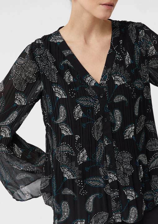 Immagine prodotto Comma Bluse Bluse mit ausgestelltem Saum und Allover-Muster (36)
