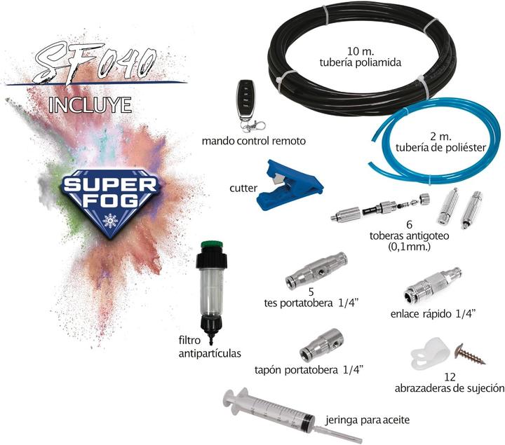 Actual product image Superfog Vernevelset voor buiten, met 6 koelpunten