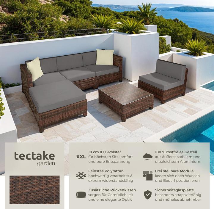 Actual product image tectake Rattan lounge