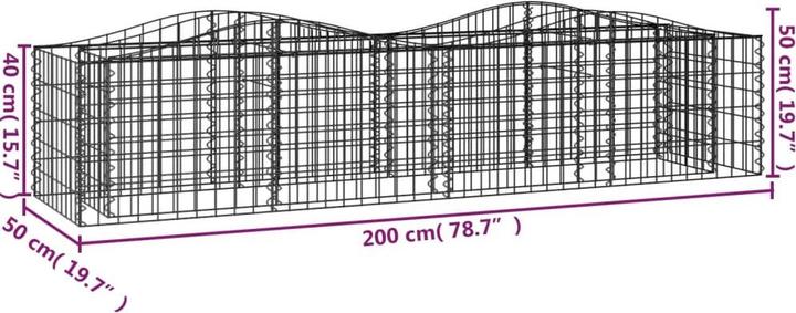 Immagine prodotto vidaXL Gabionen-Hochbeet mit Hochbogen Verzinktes Eisen
