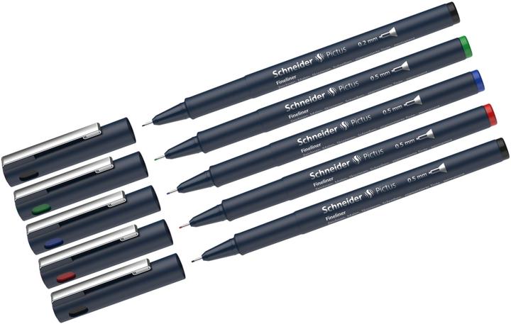 Produktbild Schneider Fineliner (5x)