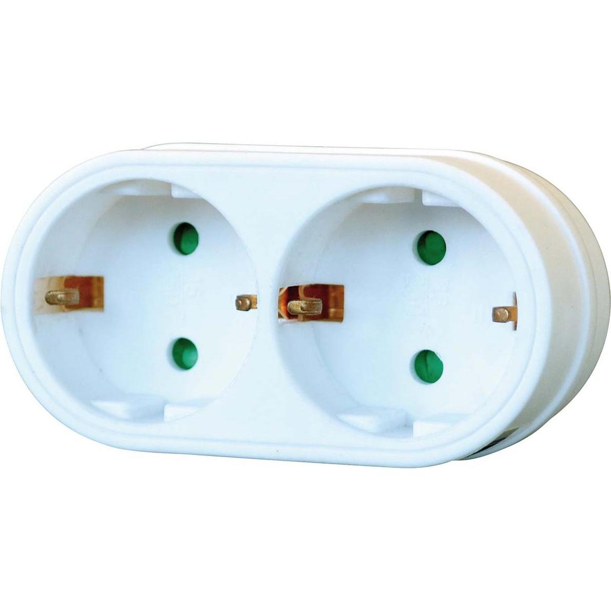 Brennenstuhl, Mehrfachstecker + Abzweigstecker, Geerdeter Adapterstecker (CEE 7/7, 2 x)