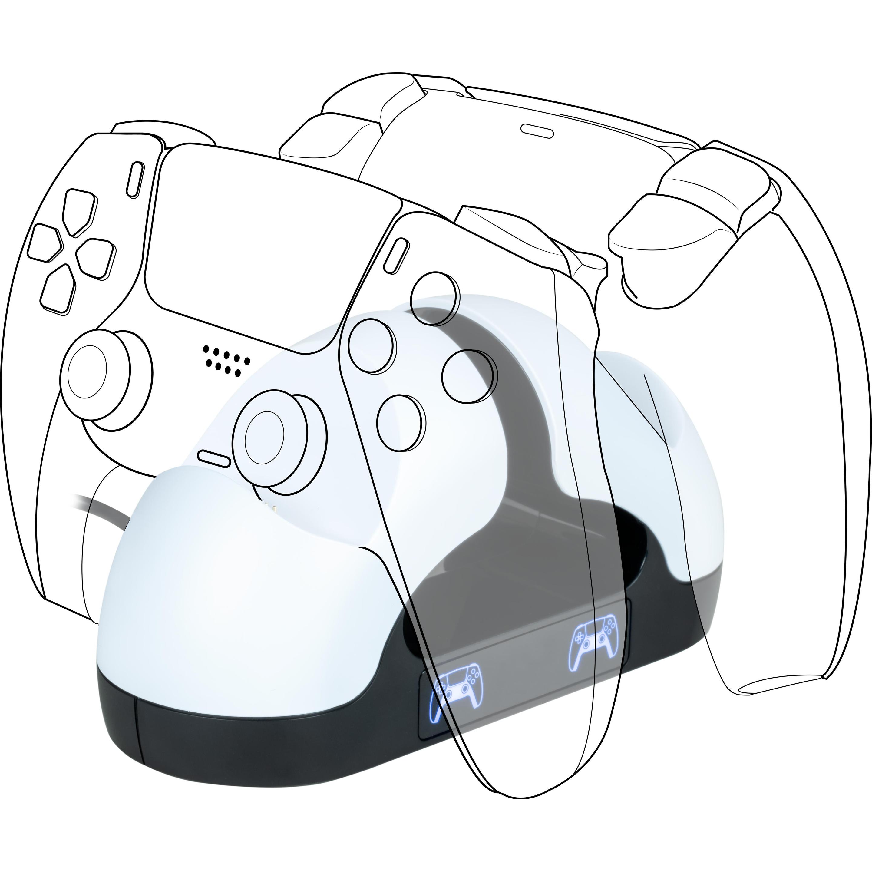 Bigben Nero Usb Dual-Charger V3 (Ps5), Accessori Per Controller Gaming,