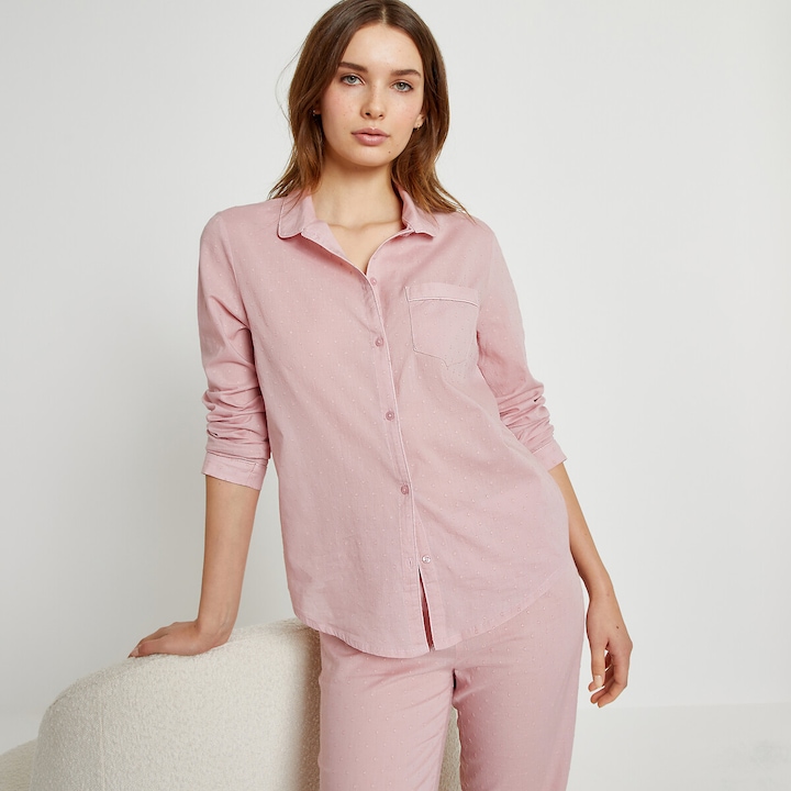 Produktbild La Redoute Collections Pyjama mit Plumetis-Muster (38)