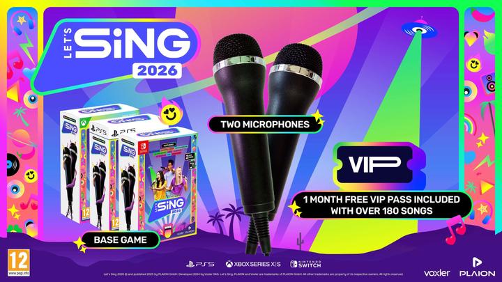 Actual product image Plaion Let's Sing 2026 International Version (+ 2 Mics) (Switch)