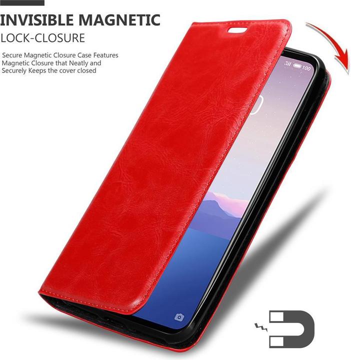 Actual product image Cadorabo Book Invisible Magnet Cover (Meizu 16Xs)