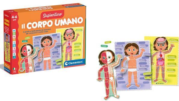 Immagine prodotto Clementoni Sapientino Montessori 4 anni, gioco educativo per conoscere il corpo umano dei bambini, An
