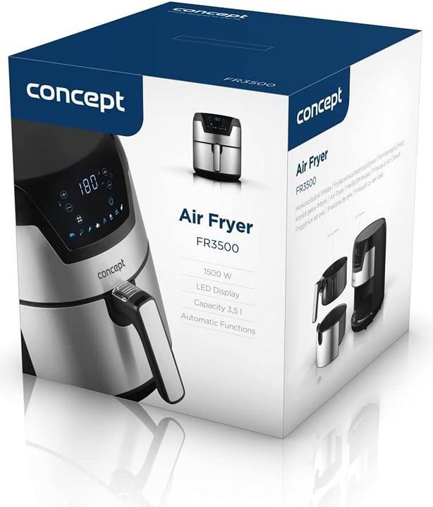 Actual product image Concept FR3500 Deep Fryer One/One(s) Self-contained Hot Air Fryer, Metallic