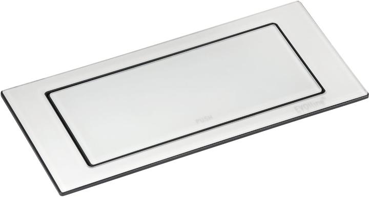 Image du produit Evoline Backflip Prise escamotable 2x avec USB-C Charger, verre blanc mat