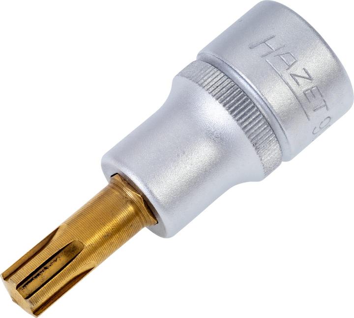 Produktbild HAZET Schraubendreher-Steckschlüsseleinsatz 991-9 ∙ Vierkant12,5 mm (1/2 Zoll) ∙ Innen Keilprofil R…